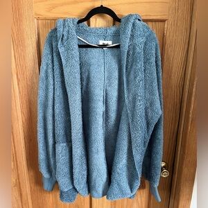 Cozy Blue Hooded Sweater
